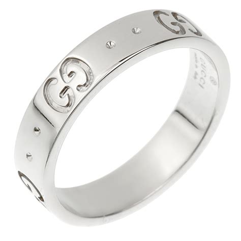 gucci icon white gold ring